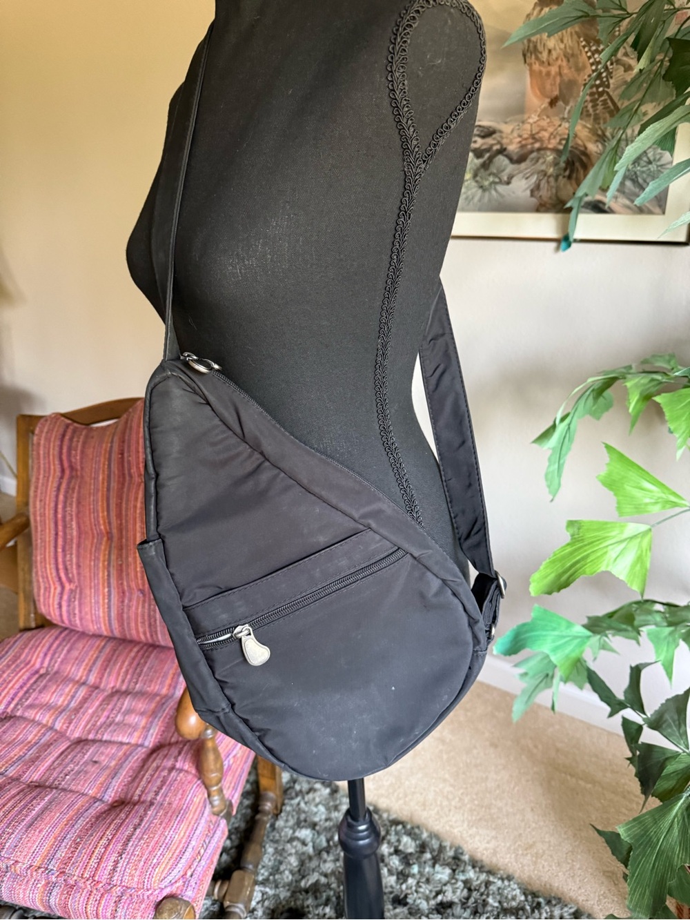 Ameribag Small Black Crossbody Sling Bag for Women
